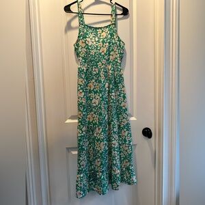 Women’s Jessica Simpson Green Floral Midi Dress, Size Medium